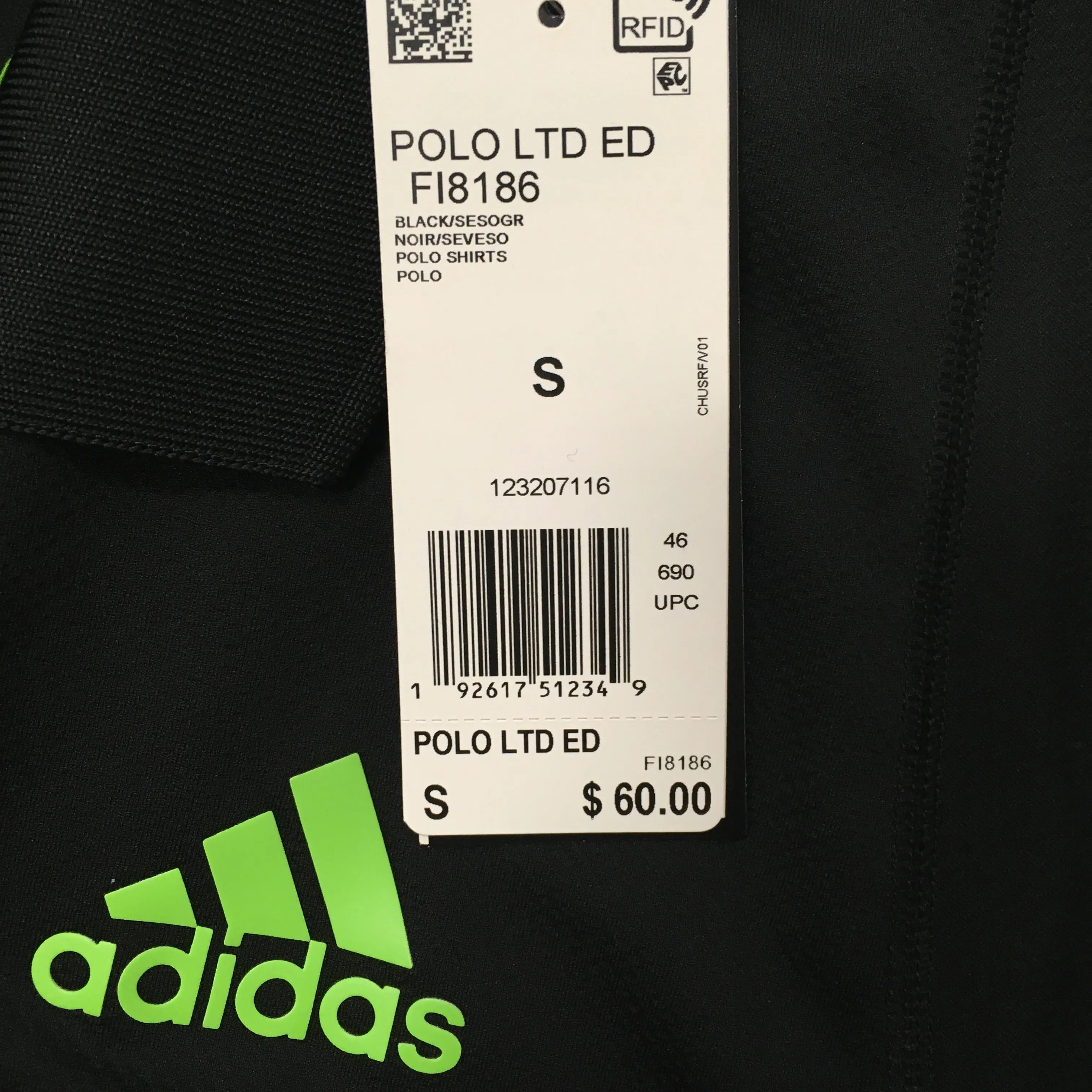 adidas Limited Edition Black Polo Shirt for Men - FI8186