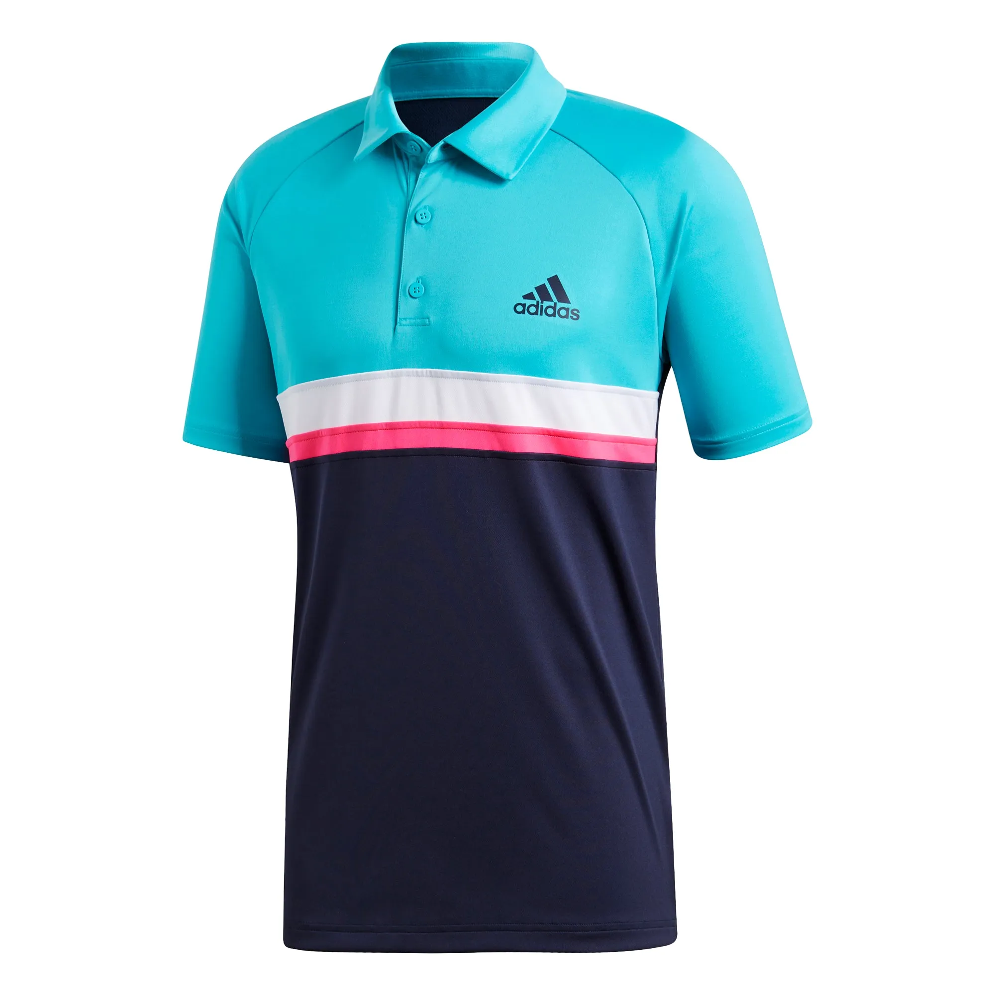 adidas Men's Polo Club - Color Block in Hi-Res Aqua - D98739