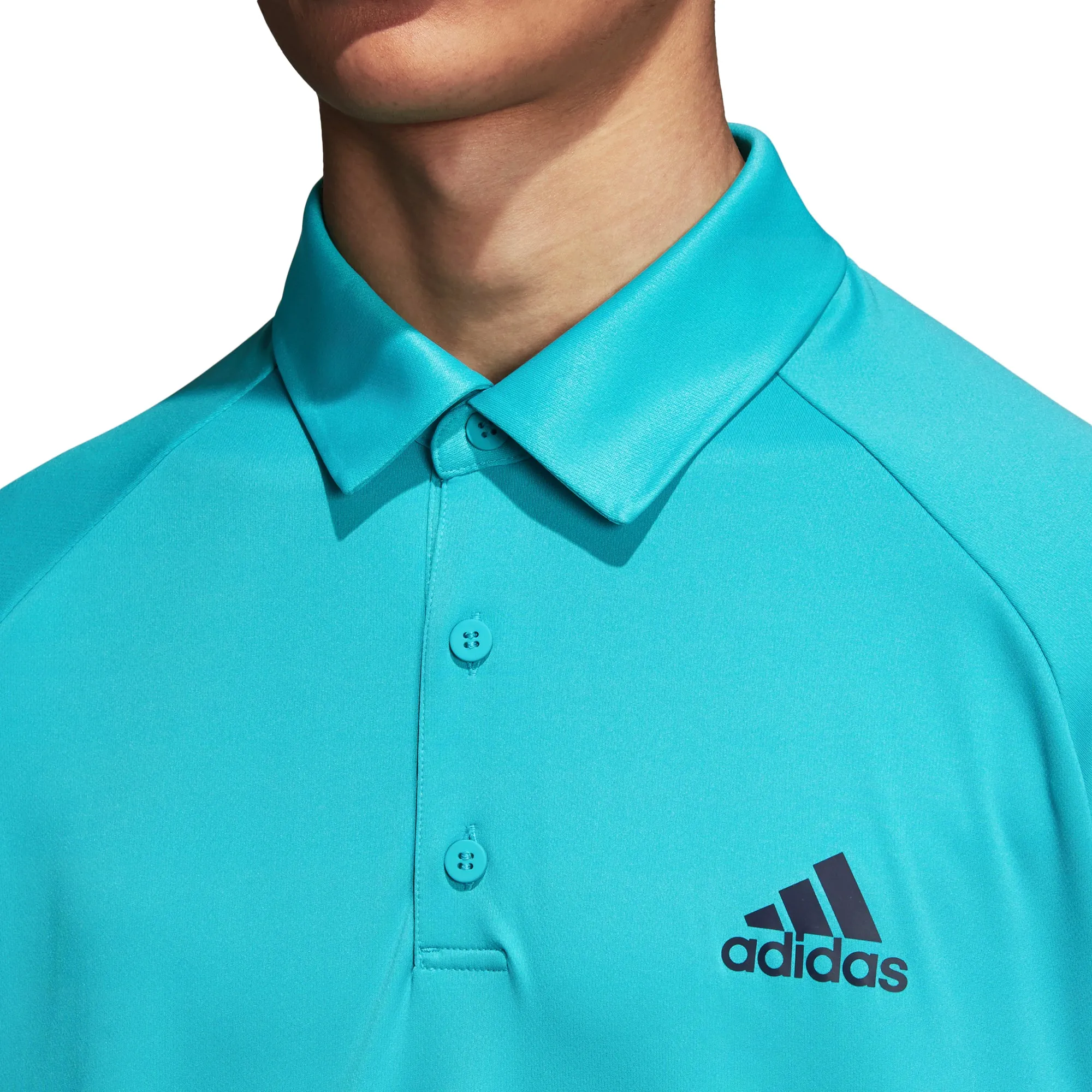 adidas Men's Polo Club - Color Block in Hi-Res Aqua - D98739