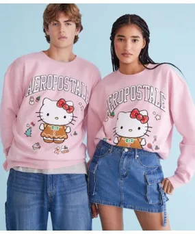 Aeropostale Hello Kitty Gingerbread Crew Sweatshirt