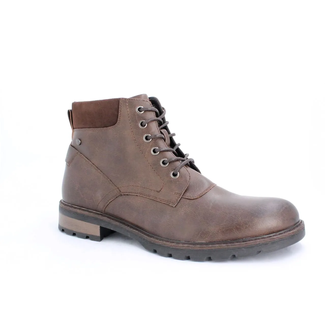 ALBONA MENS ANKLE BOOTS-DK.BROWN