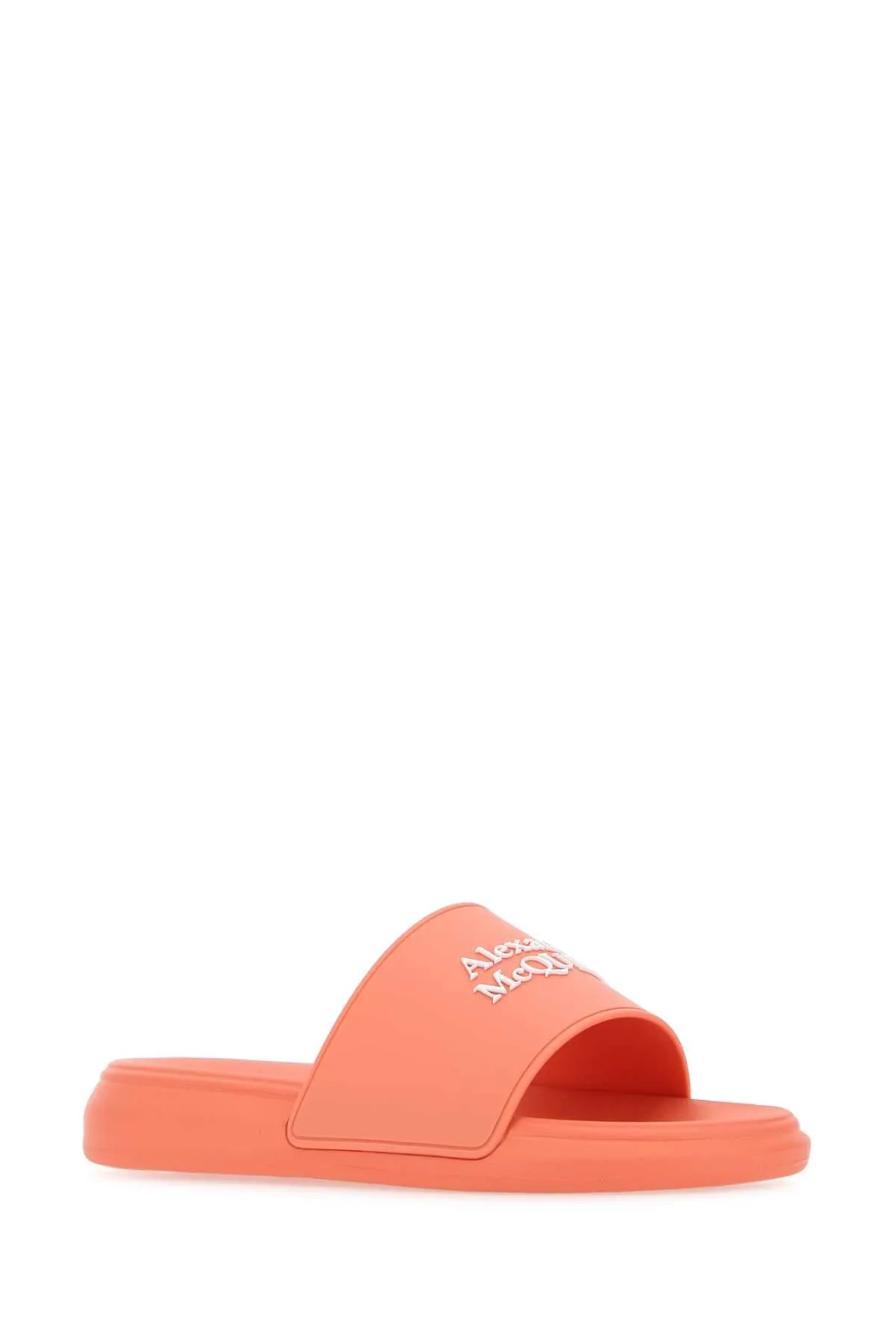 Alexander Mcqueen Salmon Rubber Slippers