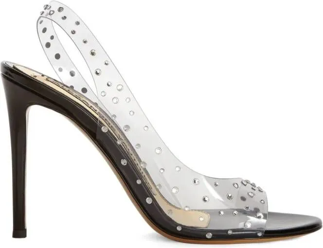 Alexandre Vauthier Constance 105mm crystal-embellished sandals Black