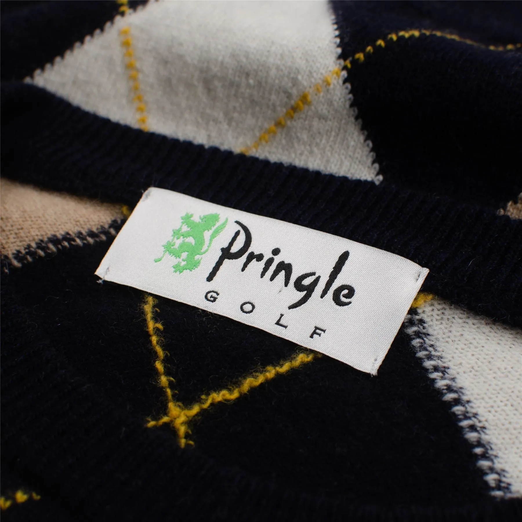 All Over Iconic Argyle Knit Navy/Camel - SS23