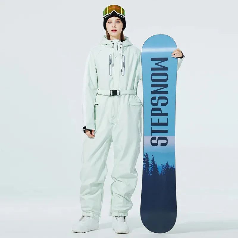 Ashore Ski Shop Windproof Veneer Outdoor Ski Suit Jumpsuit for Men and Women