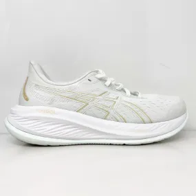 Asics Womens Gel Cumulus 26 1012B599 White Running Shoes Sneakers Size 8.5