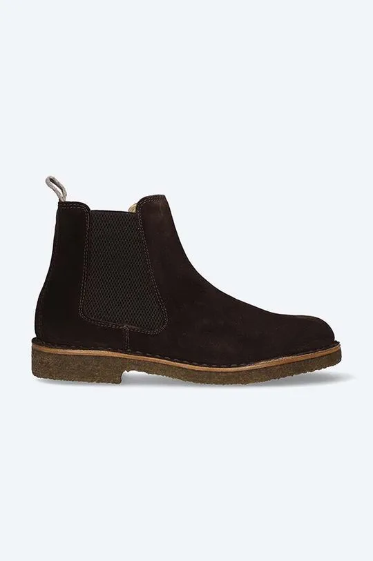 Astorflex suede chelsea boots BRIDGEFLEX.005 women's brown color