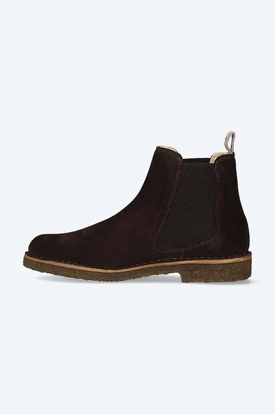 Astorflex suede chelsea boots BRIDGEFLEX.005 women's brown color