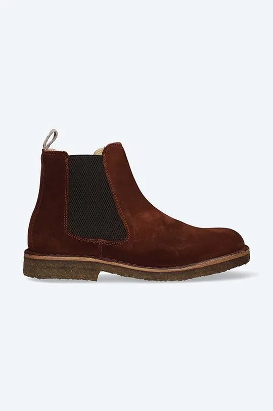 Astorflex suede chelsea boots BRIDGEFLEX.005 women's red color