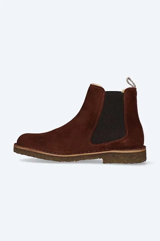 Astorflex suede chelsea boots BRIDGEFLEX.005 women's red color