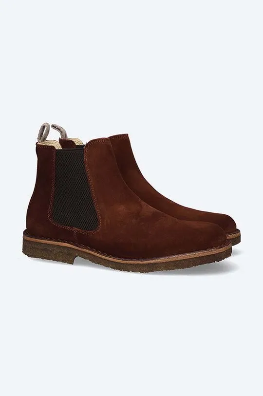 Astorflex suede chelsea boots BRIDGEFLEX.005 women's red color