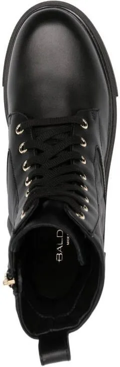 Baldinini embossed-effect combat boots Black