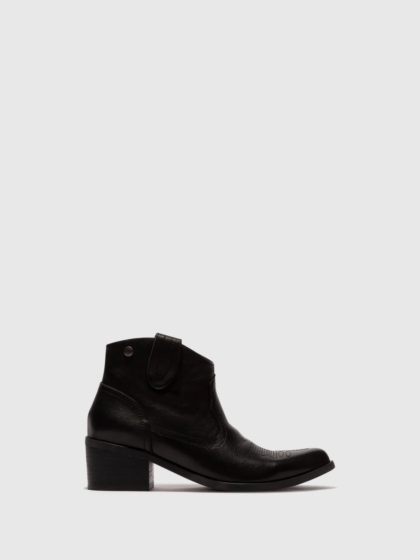 Black Cowboy Ankle Boots