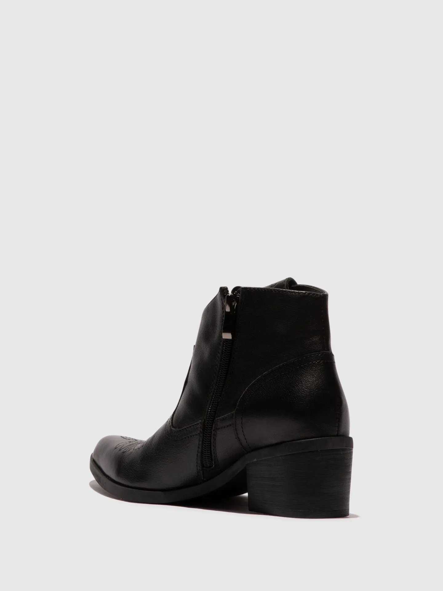 Black Cowboy Ankle Boots