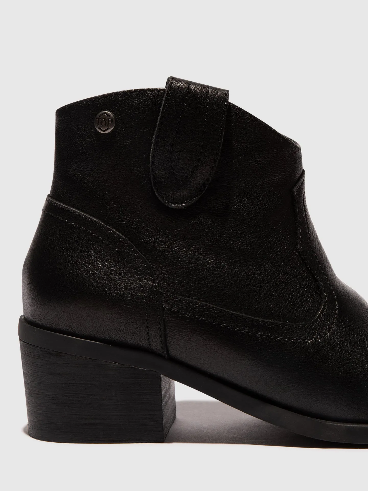 Black Cowboy Ankle Boots