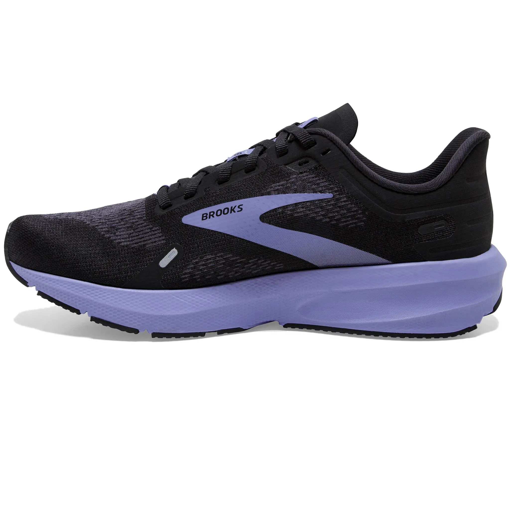 Brooks Women's 120373 060 Launch 9 Black Ebony Purple Speed Neutral Running Shoes