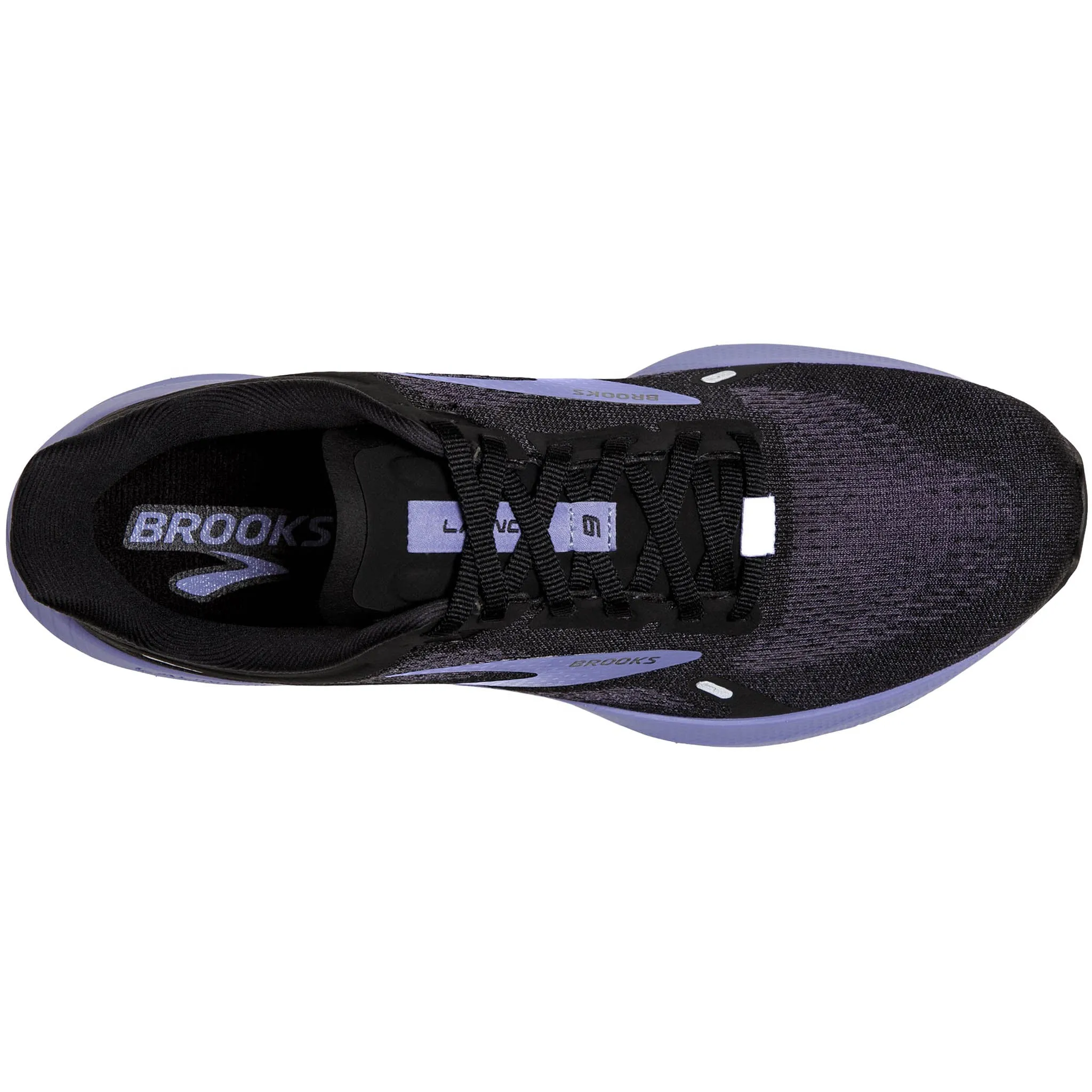 Brooks Women's 120373 060 Launch 9 Black Ebony Purple Speed Neutral Running Shoes