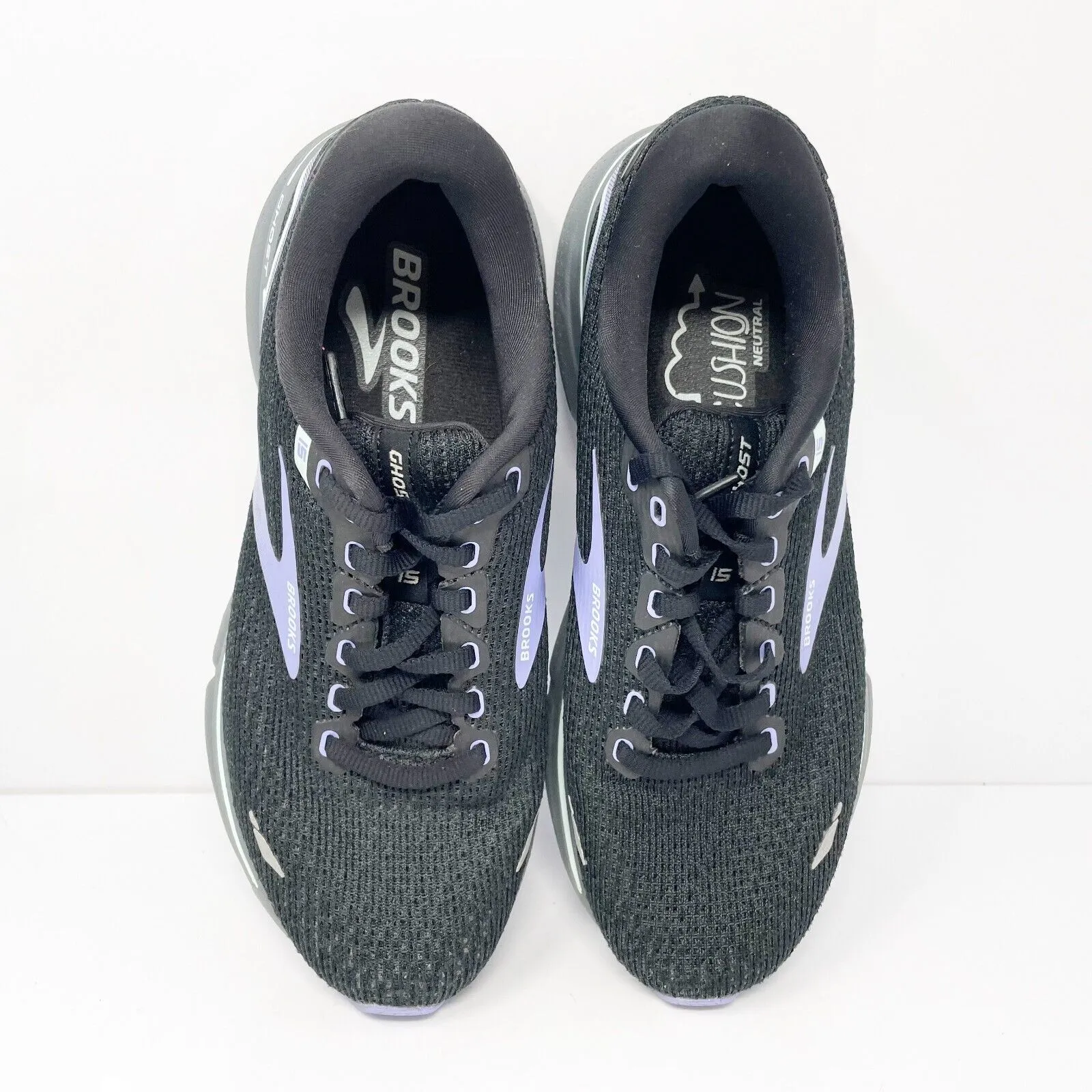 Brooks Womens Ghost 15 1203801B011 Black Running Shoes Sneakers Size 7.5 B