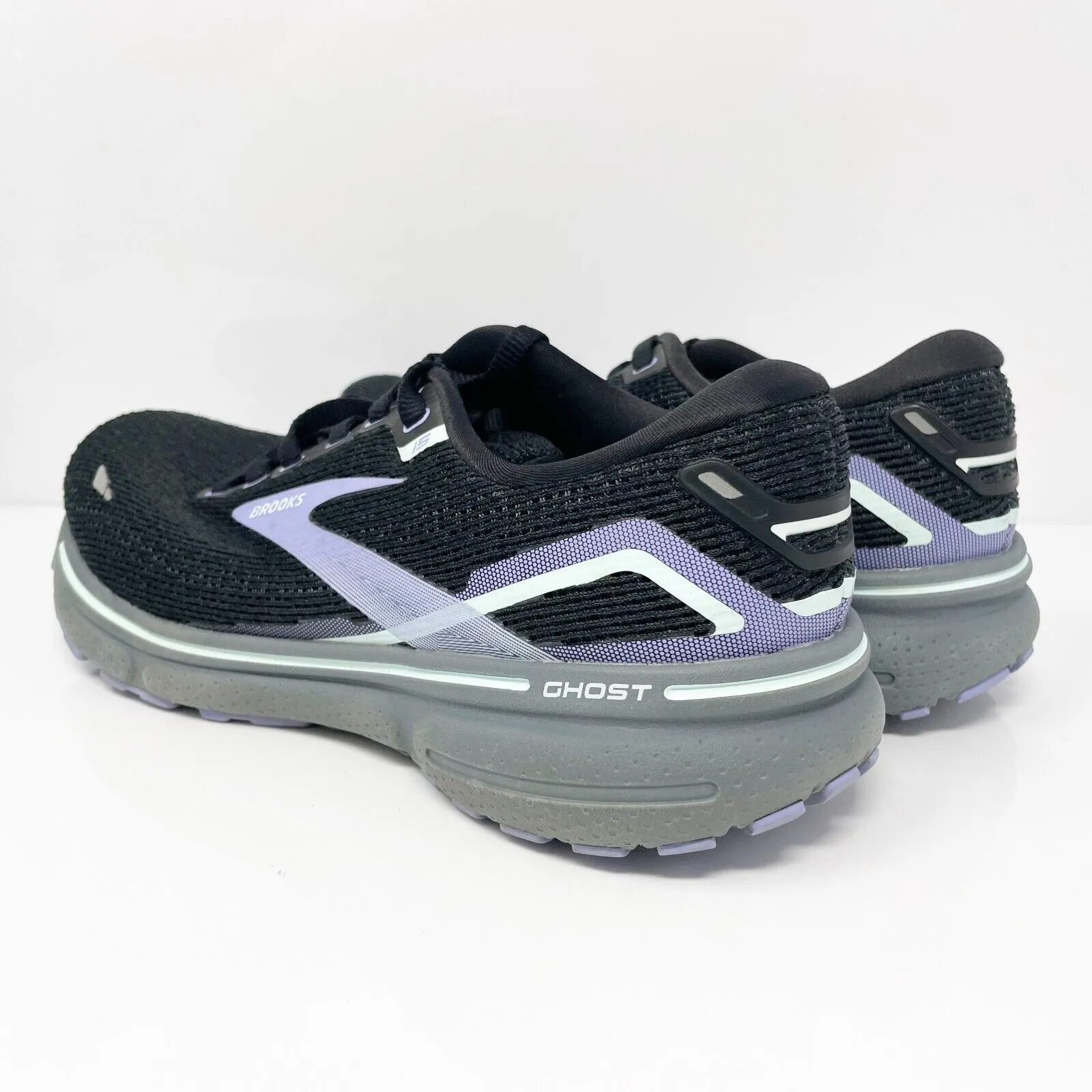 Brooks Womens Ghost 15 1203801B011 Black Running Shoes Sneakers Size 7.5 B