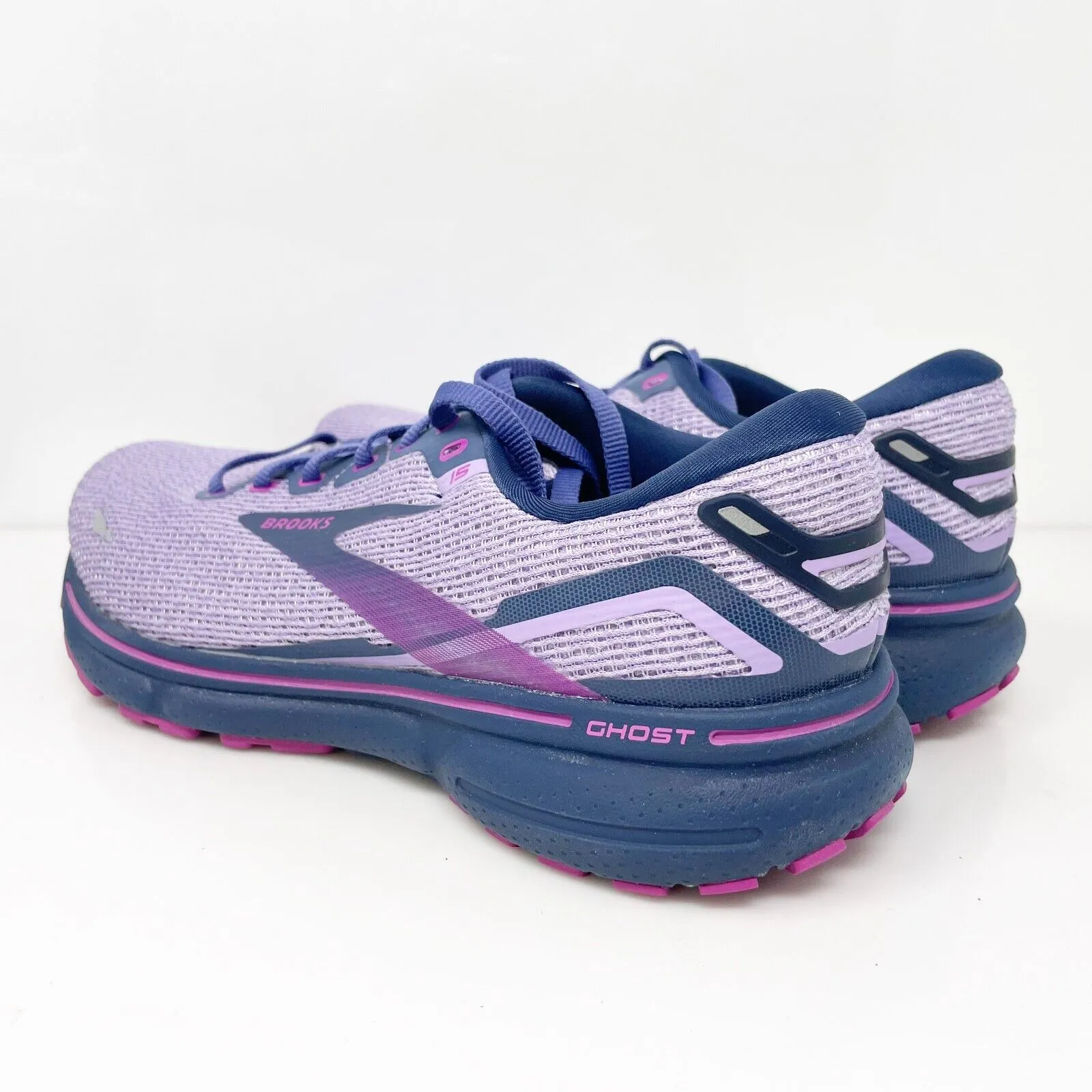 Brooks Womens Ghost 15 1203801B592 Purple Running Shoes Sneakers Size 8 B