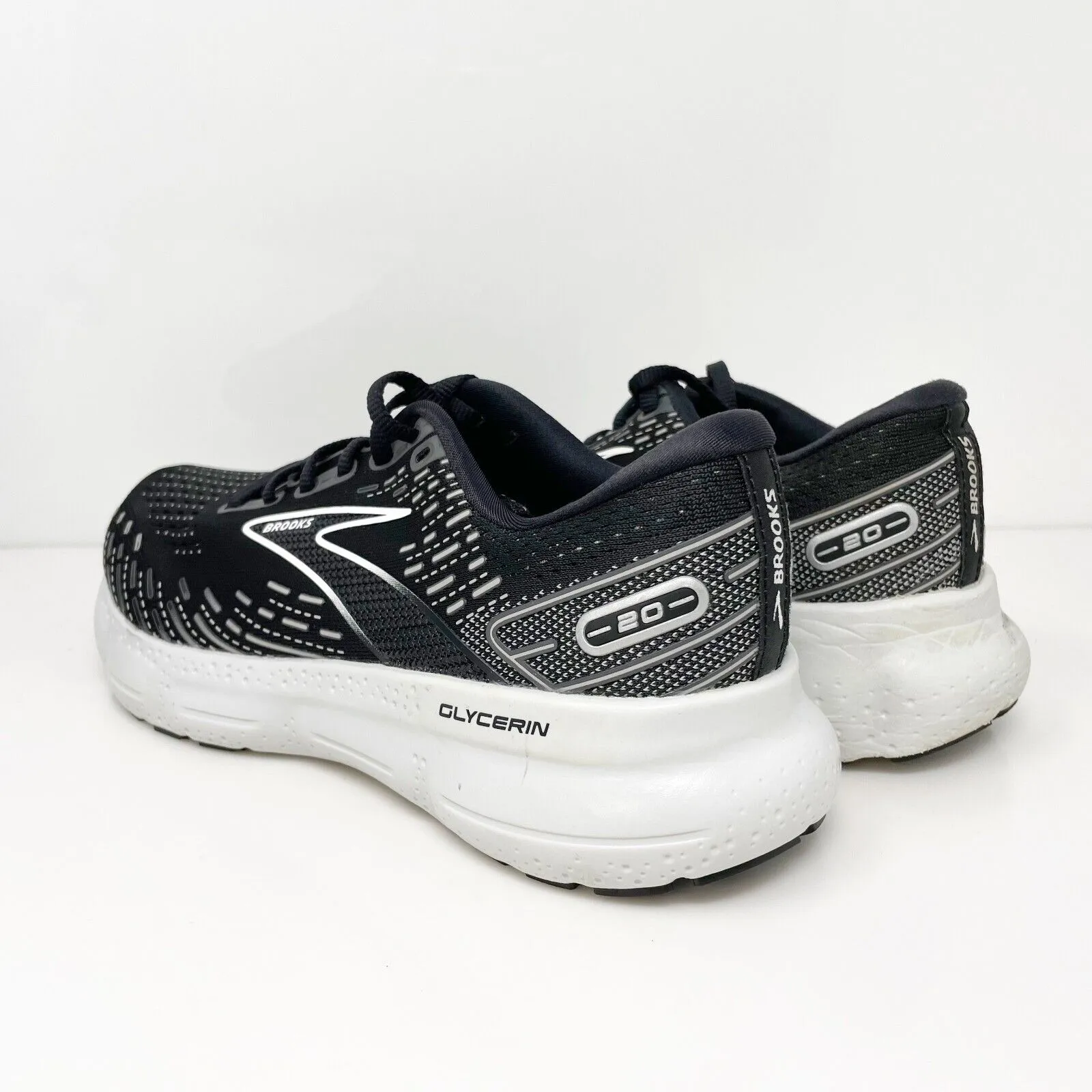 Brooks Womens Glycerin 20 1203691B059 Black Running Shoes Sneakers Size 7.5 B