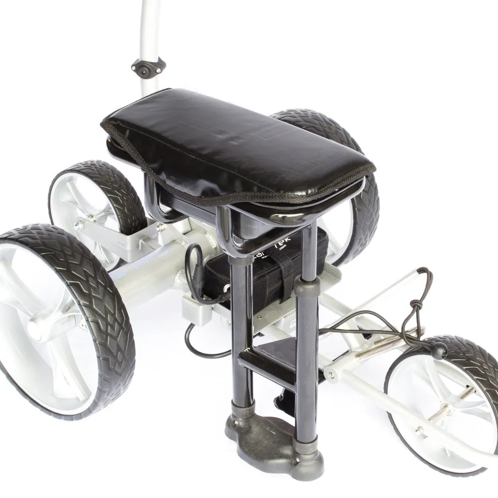 Cart-Tek Seat with Storage, Cushioned and Convenient