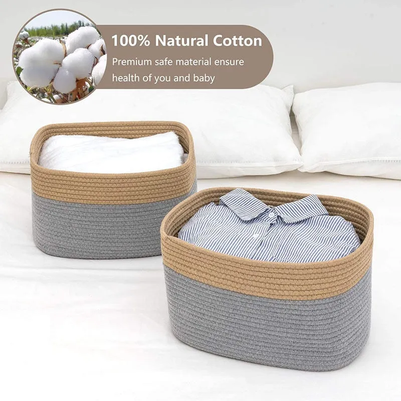 Classic Woven Rope Basket Storage Container by Ashore Shop