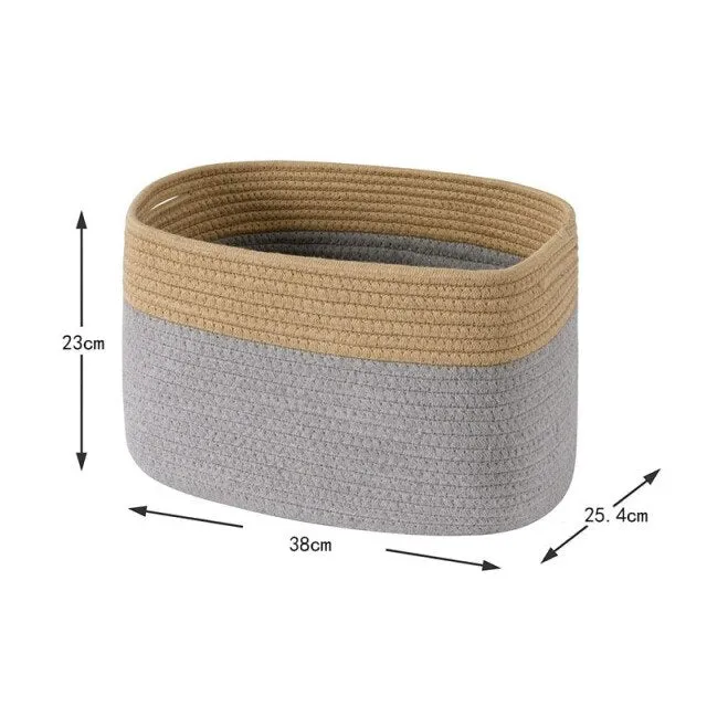 Classic Woven Rope Basket Storage Container by Ashore Shop