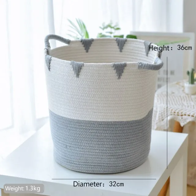 Classic Woven Rope Basket Storage Container by Ashore Shop