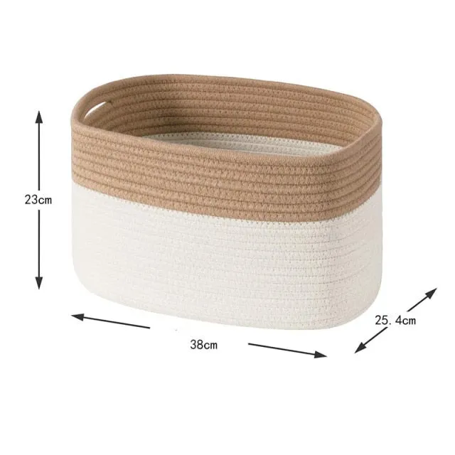 Classic Woven Rope Basket Storage Container by Ashore Shop