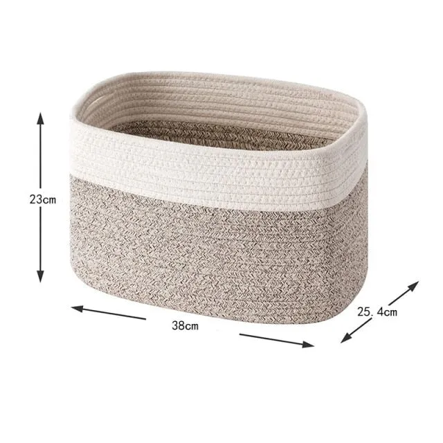 Classic Woven Rope Basket Storage Container by Ashore Shop