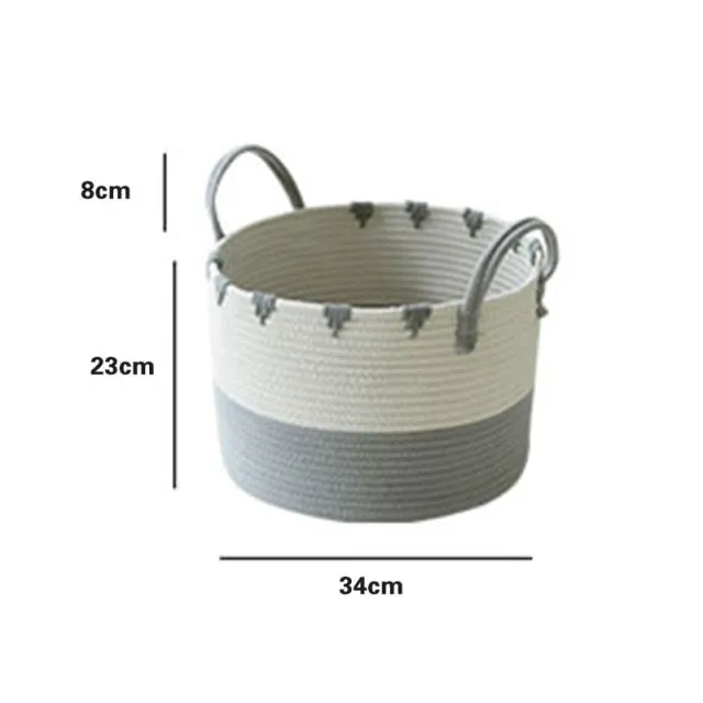 Classic Woven Rope Basket Storage Container by Ashore Shop