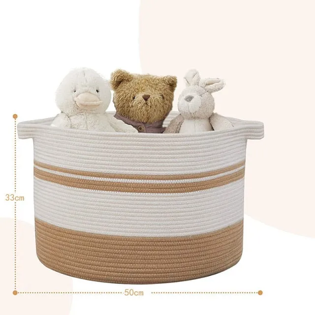 Classic Woven Rope Basket Storage Container by Ashore Shop