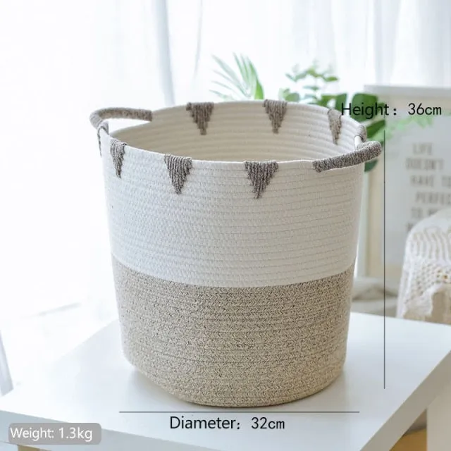 Classic Woven Rope Basket Storage Container by Ashore Shop