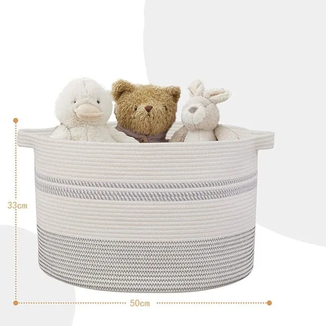 Classic Woven Rope Basket Storage Container by Ashore Shop