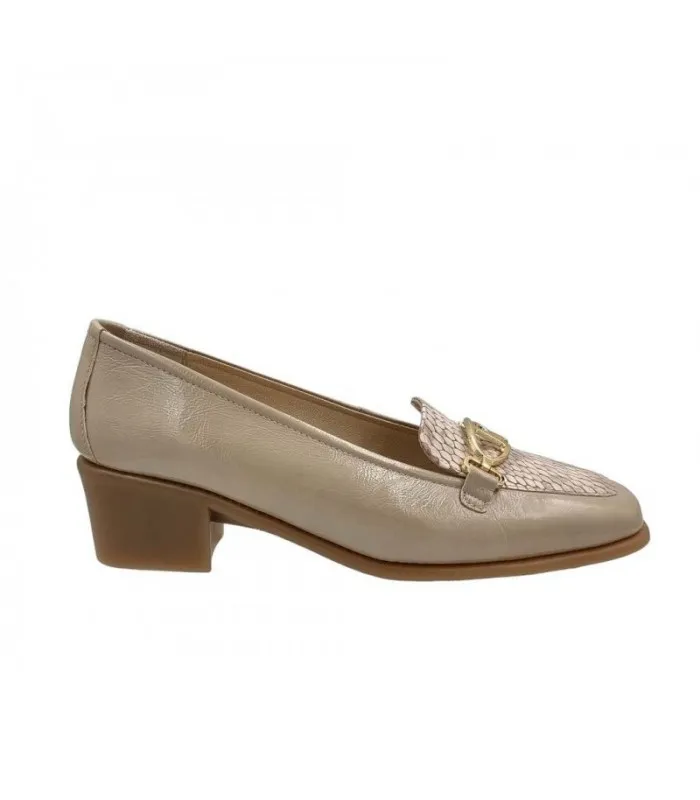 copy of Ragazza Leather Heels- Beige Patent Leather 043