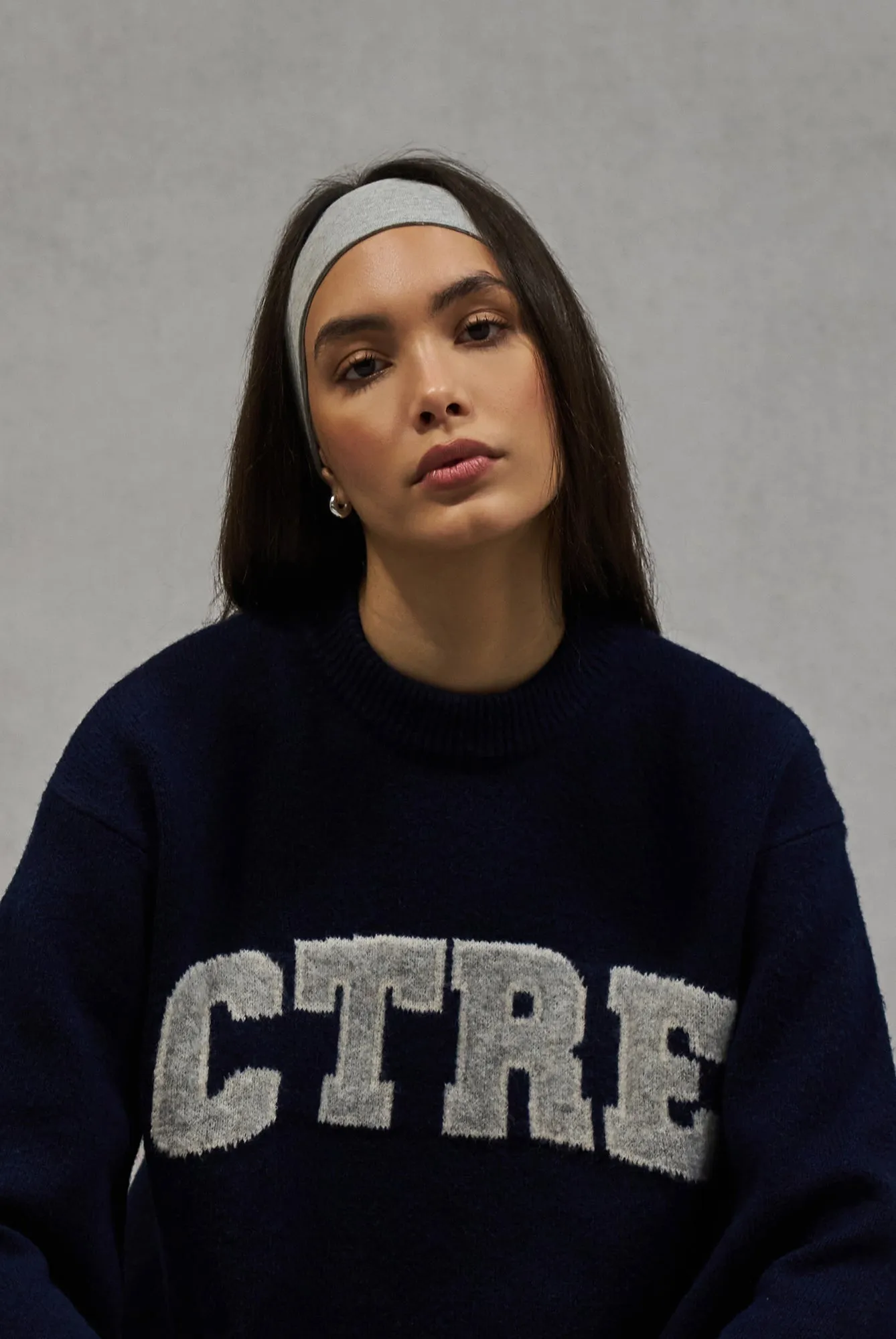 CTRE KNITTED SWEATSHIRT - NAVY