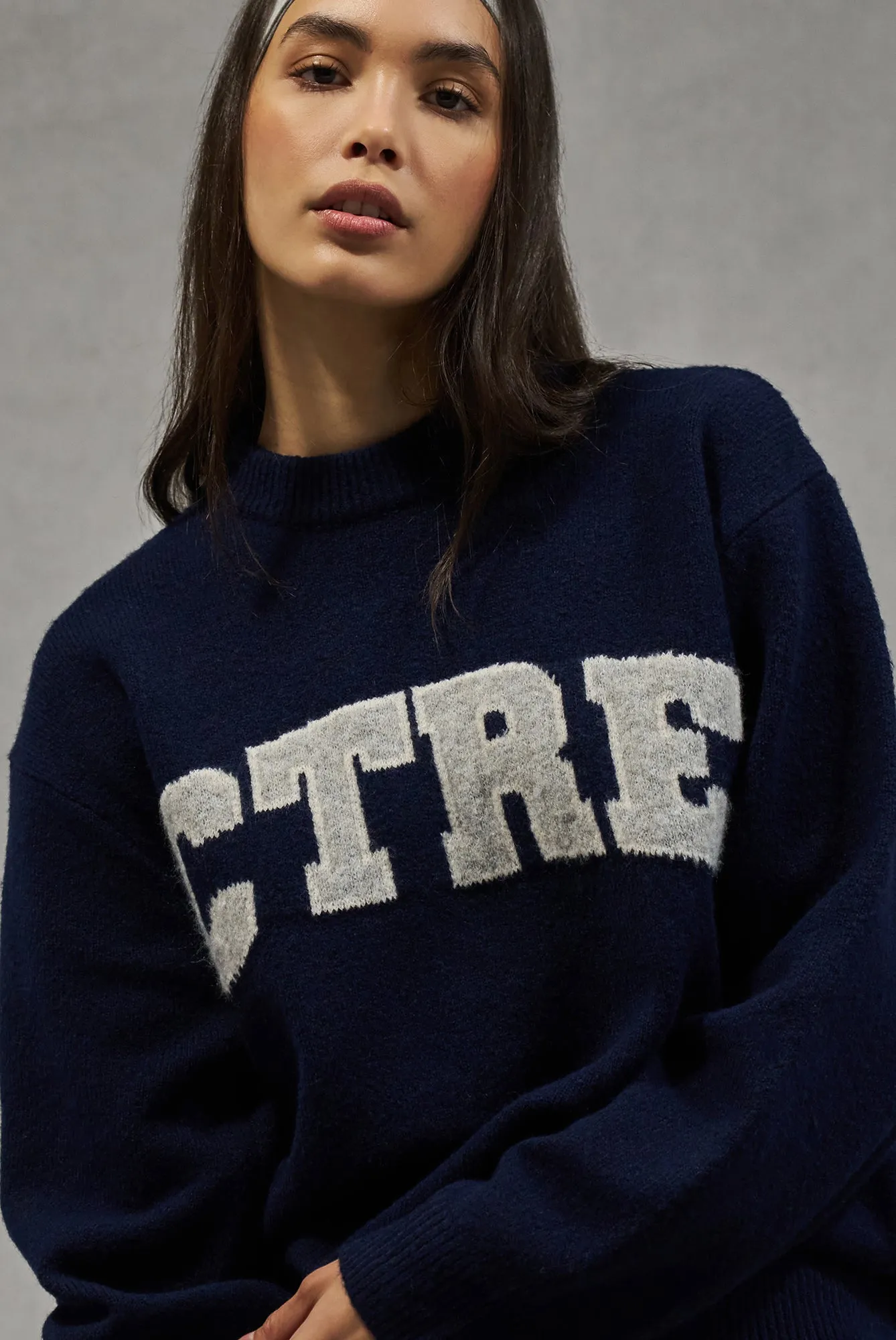 CTRE KNITTED SWEATSHIRT - NAVY