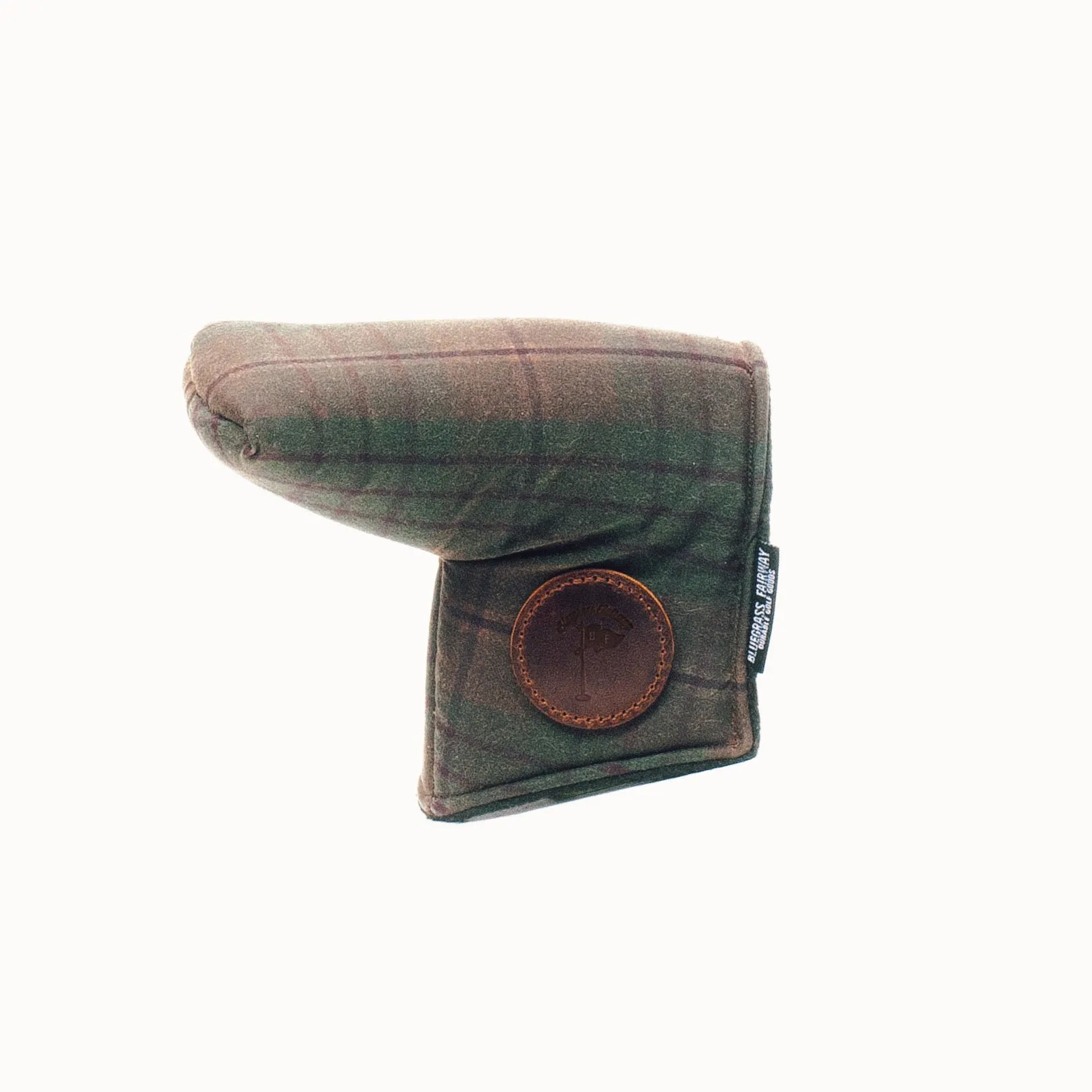 Custom British Tartan waxed canvas putter cover