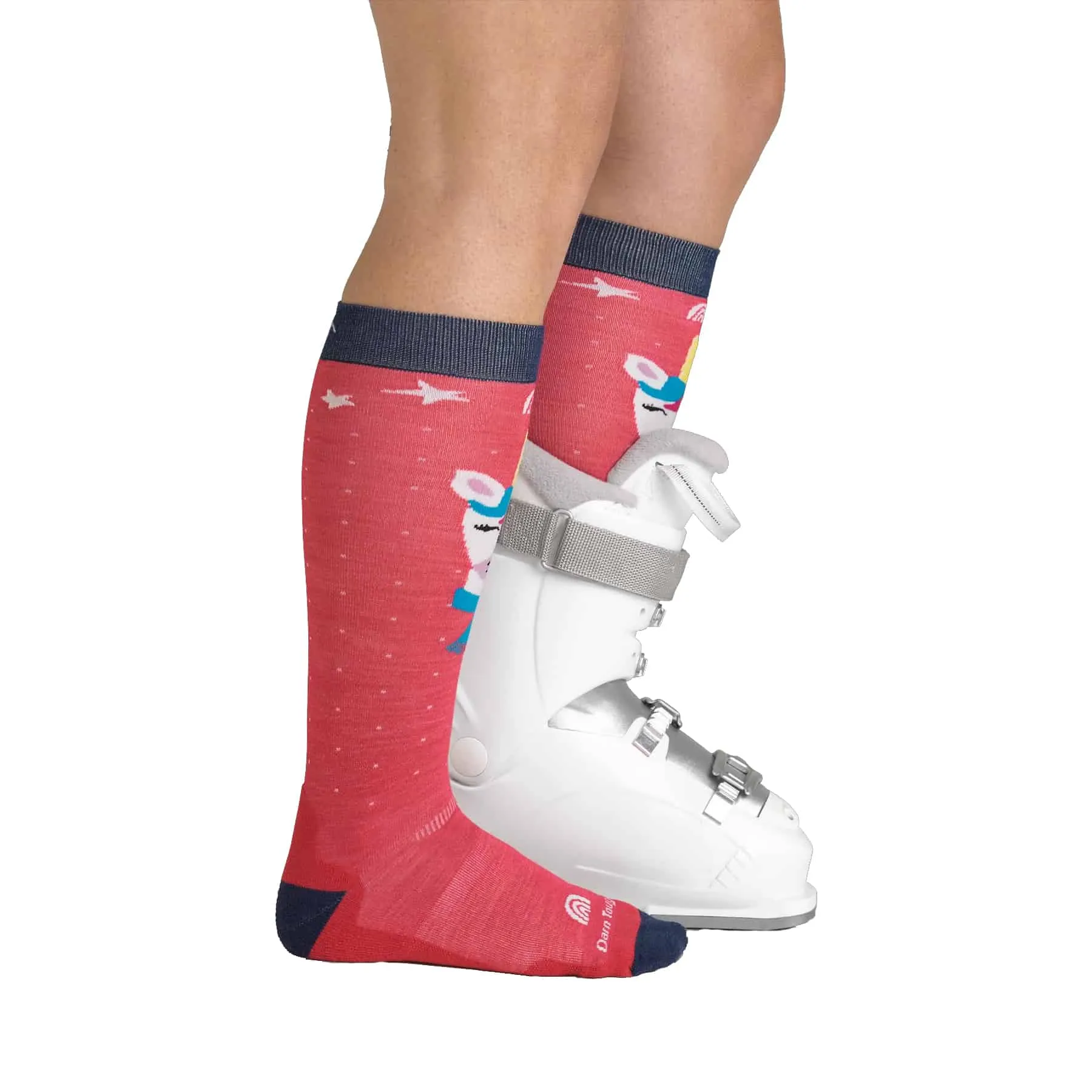 Darn Tough Kids Magic Mountain Over-The-Calf Midweight Ski & Snowboard Sock – Rasberry