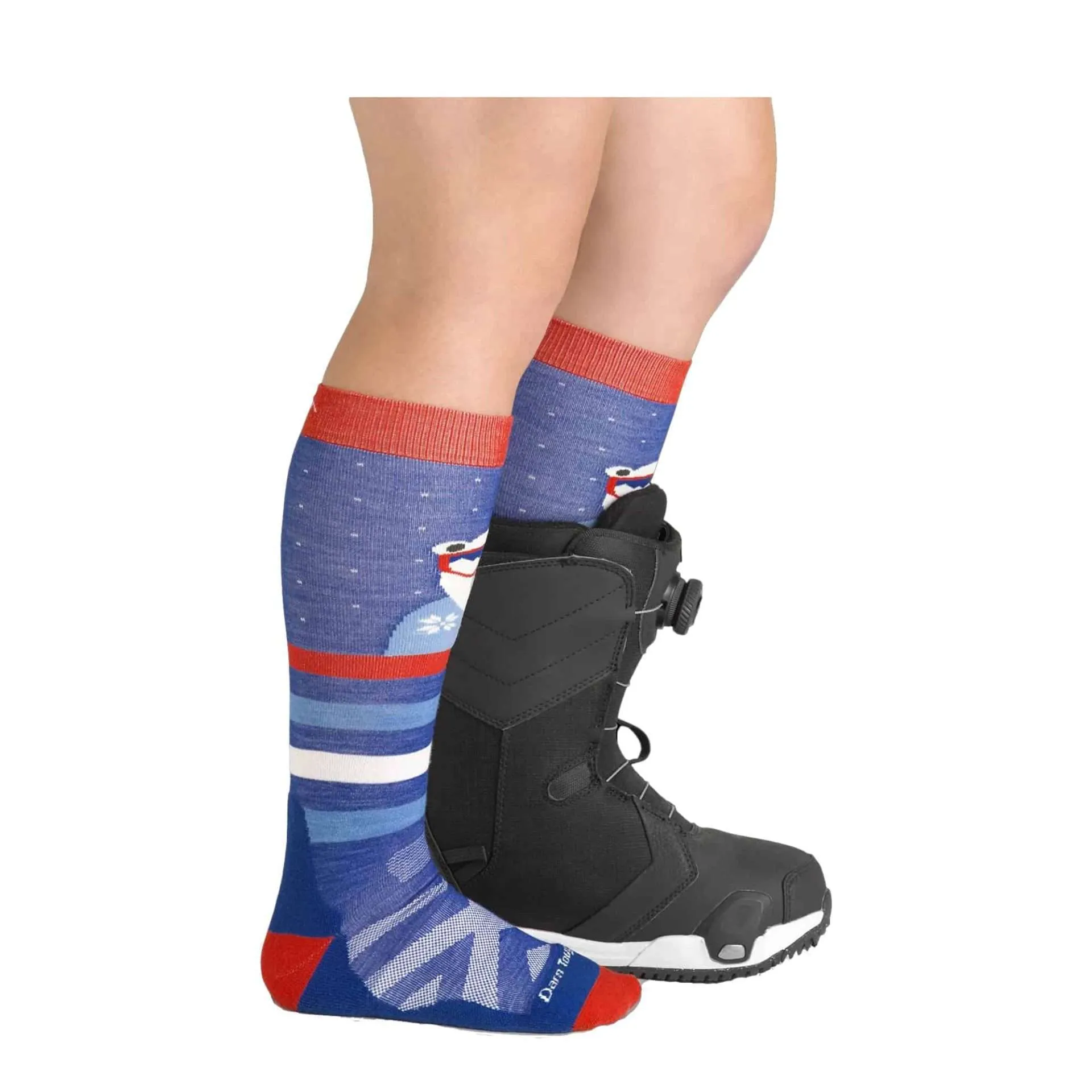 Darn Tough Kids Polar Patroller Over-The-Calf Midweight Ski & Snowboard Sock – Marine