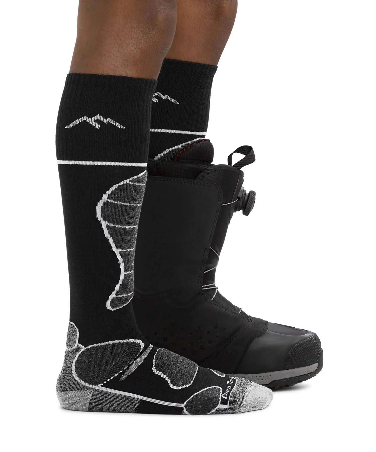 Darn Tough Men’s Function 5 Over-the-Calf Midweight Ski & Snowboard Sock – Black