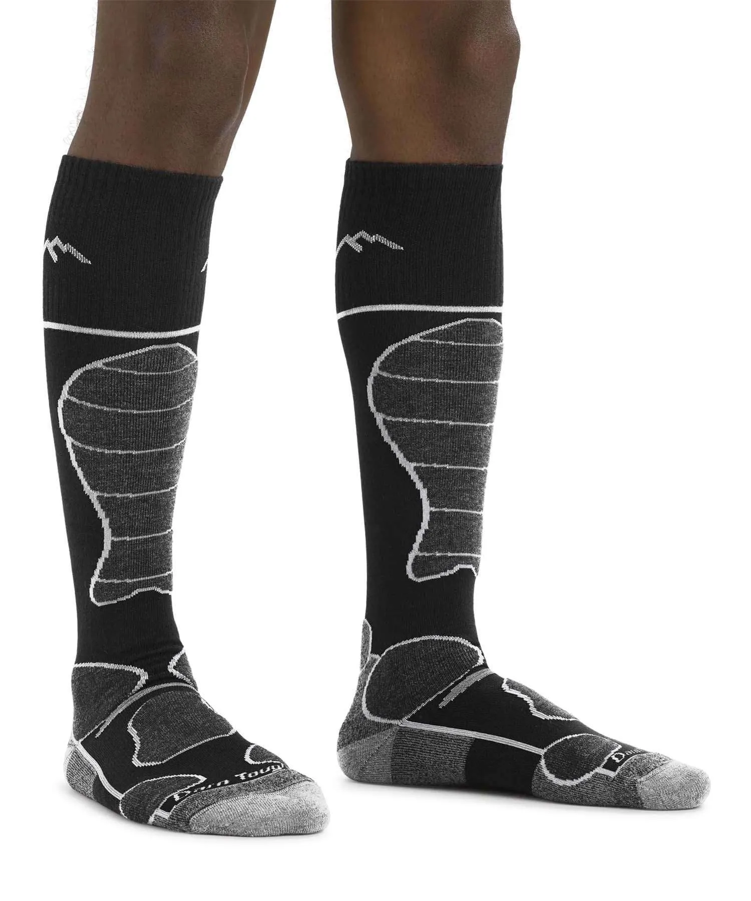 Darn Tough Men’s Function 5 Over-the-Calf Midweight Ski & Snowboard Sock – Black