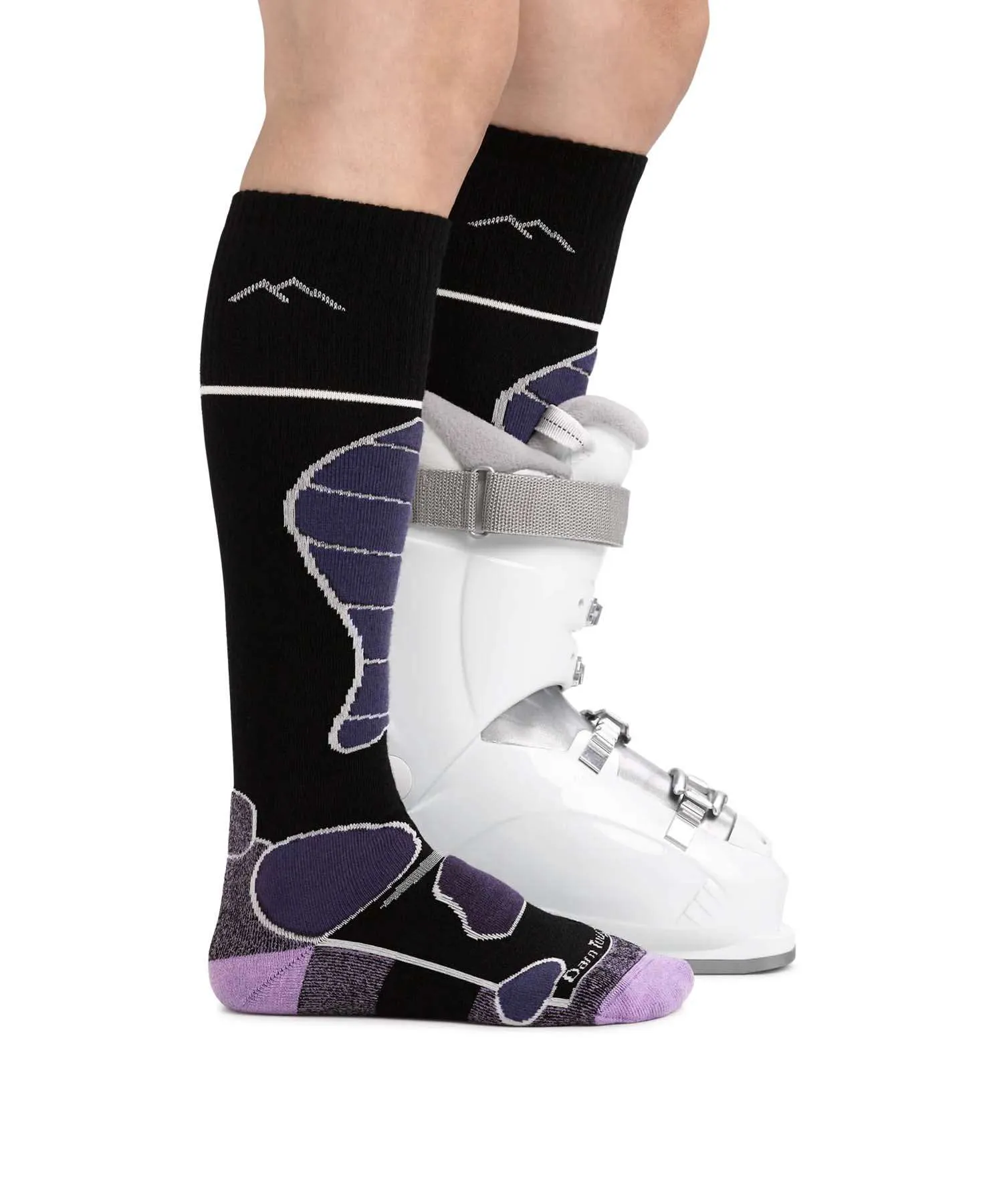 Darn Tough Women’s Function 5 Over-the-Calf Midweight Ski & Snowboard Sock – Black