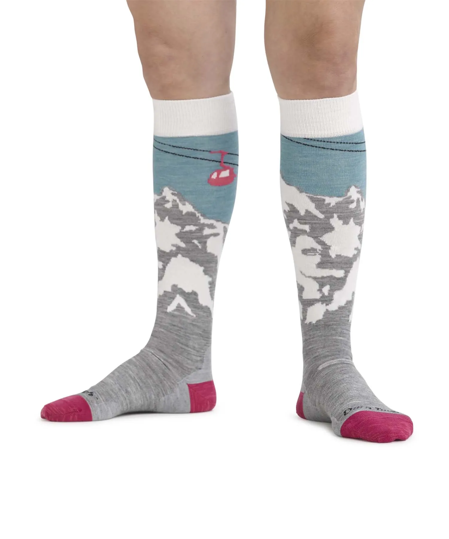 Darn Tough Women’s Yeti Over-the-Calf Midweight Ski & Snowboard Sock – Aqua