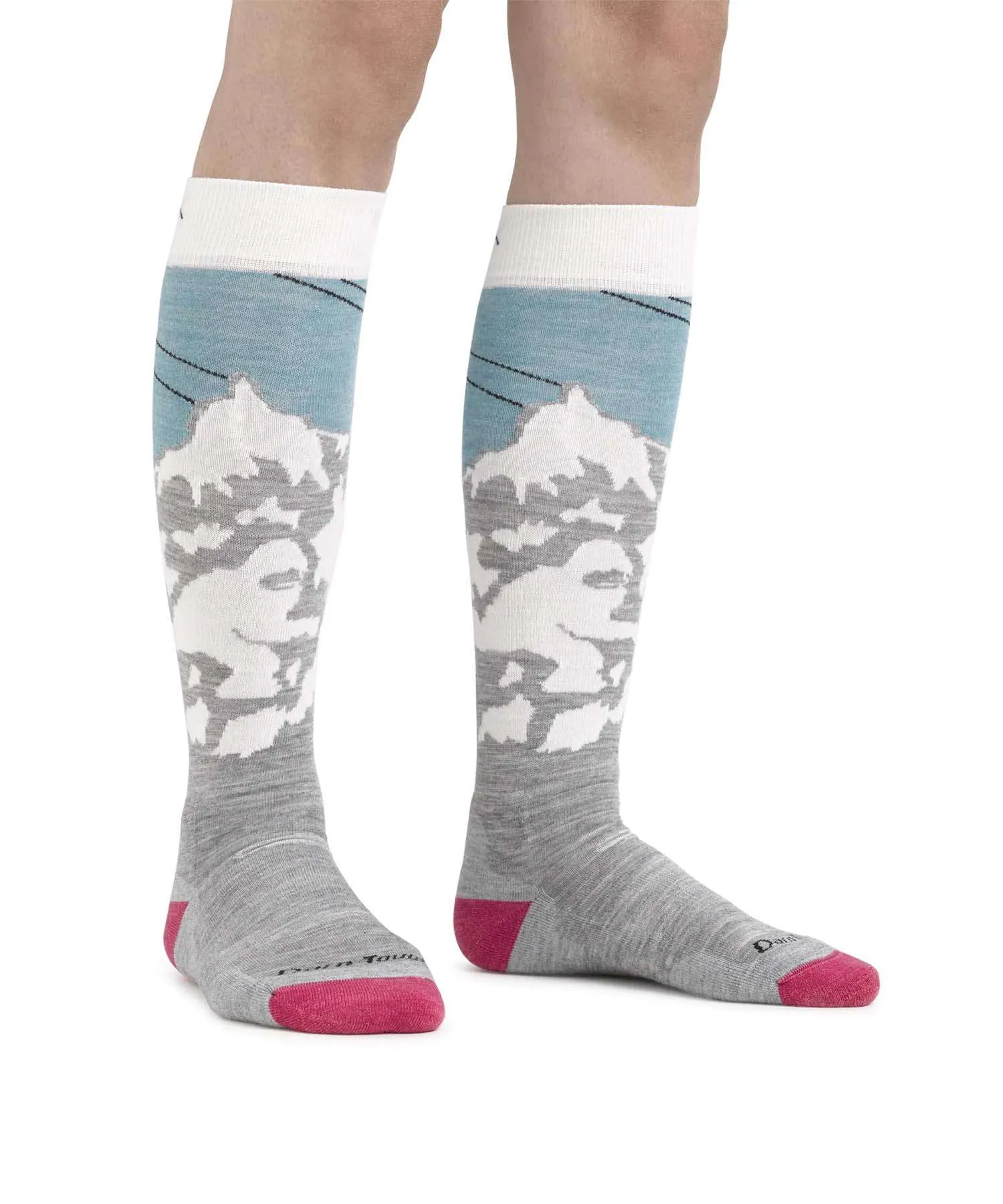 Darn Tough Women’s Yeti Over-the-Calf Midweight Ski & Snowboard Sock – Aqua