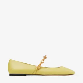 Diamond Tilda Flat Yellow Nappa Leather Flats