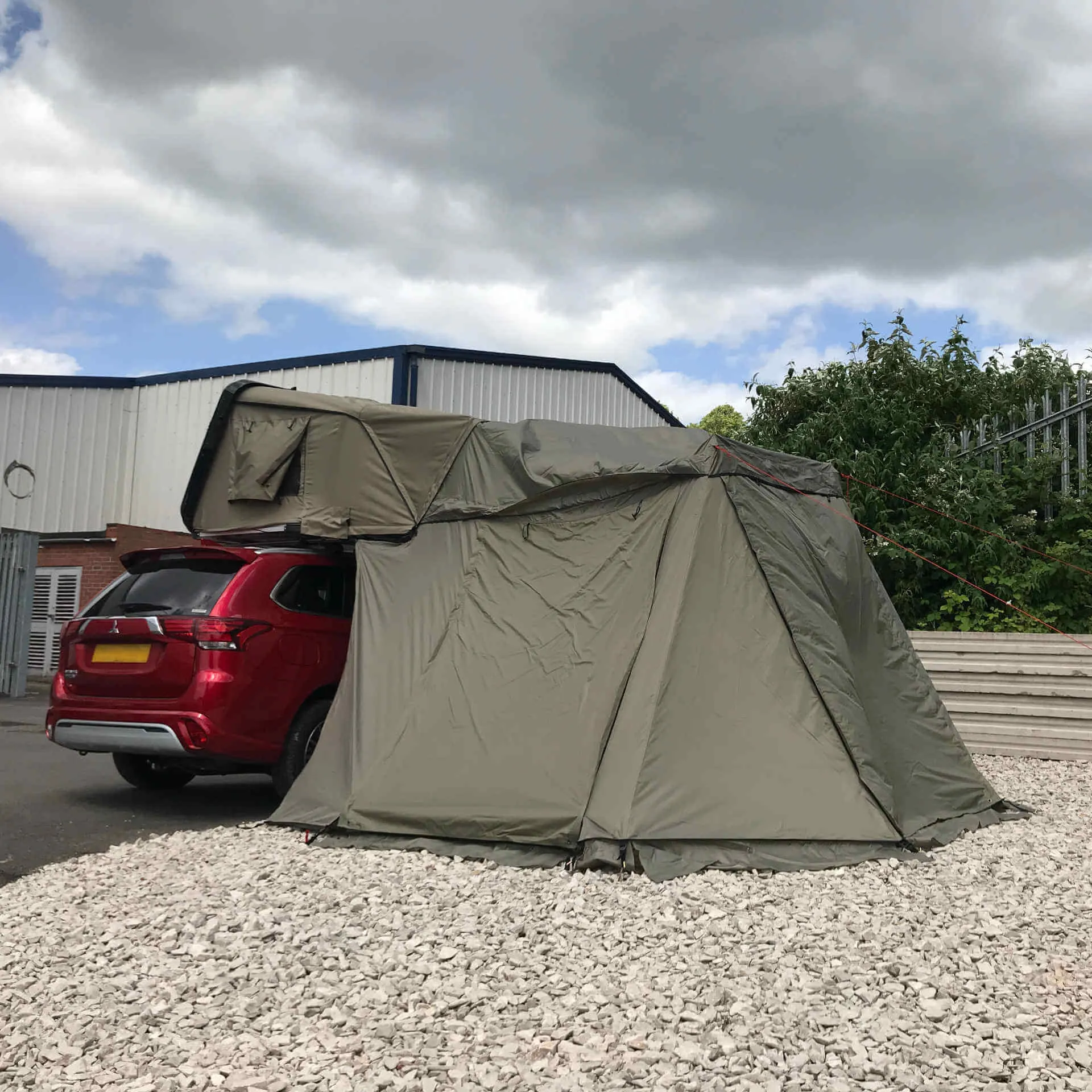 Direct4x4 Green RoofTop Camping Tent - Annex Addon for 3 People