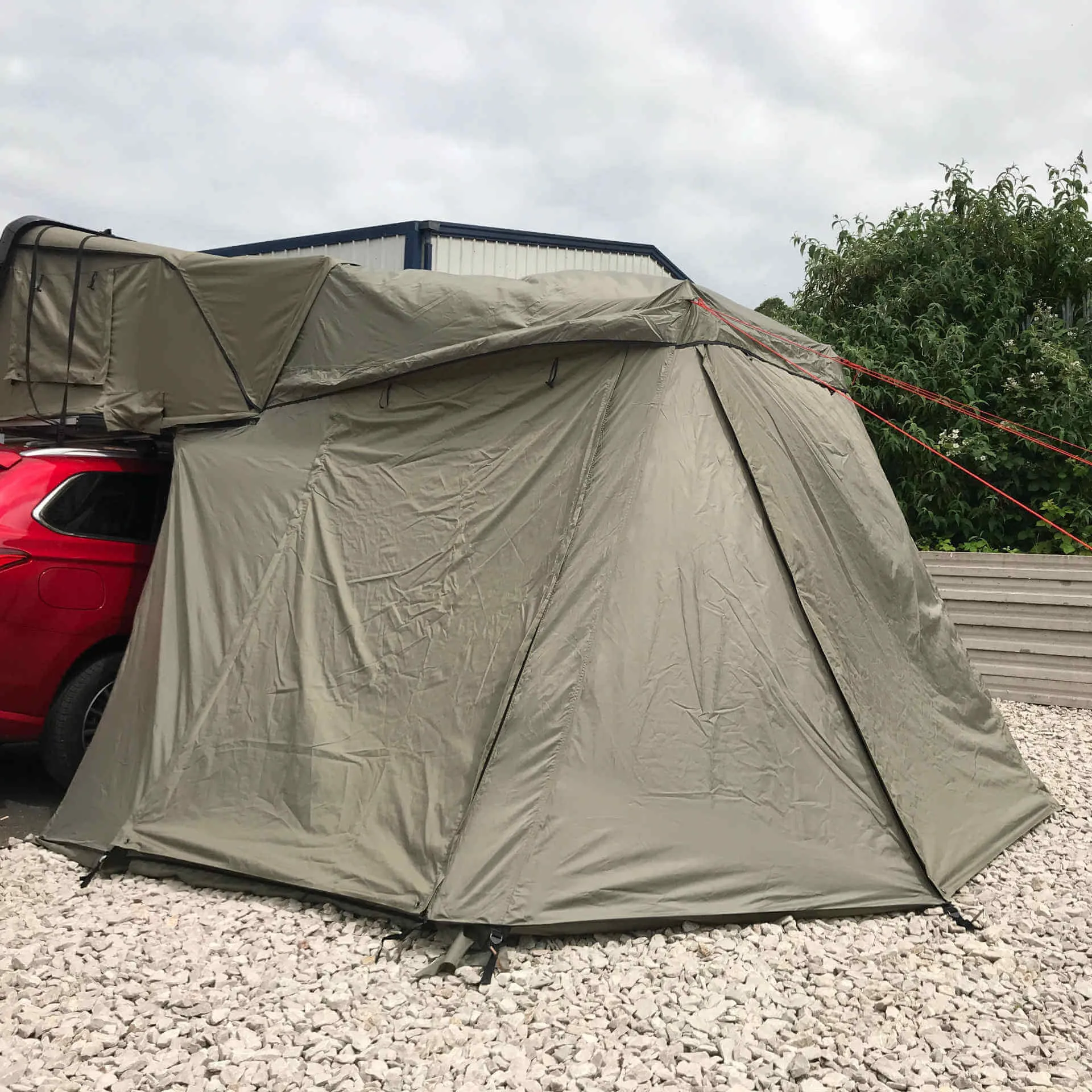 Direct4x4 Green RoofTop Camping Tent - Annex Addon for 3 People