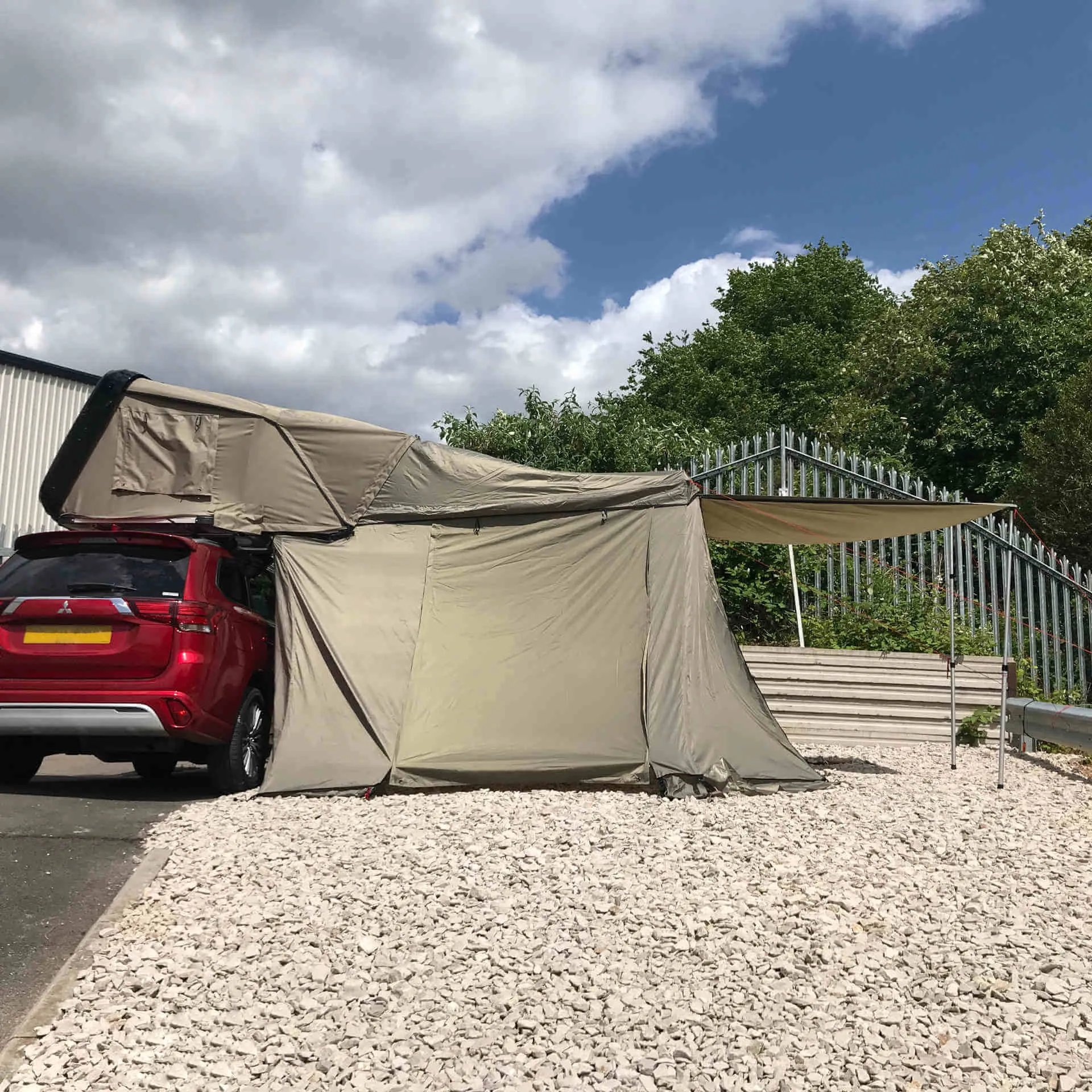 Direct4x4 Green RoofTop Camping Tent - Annex Addon for 3 People